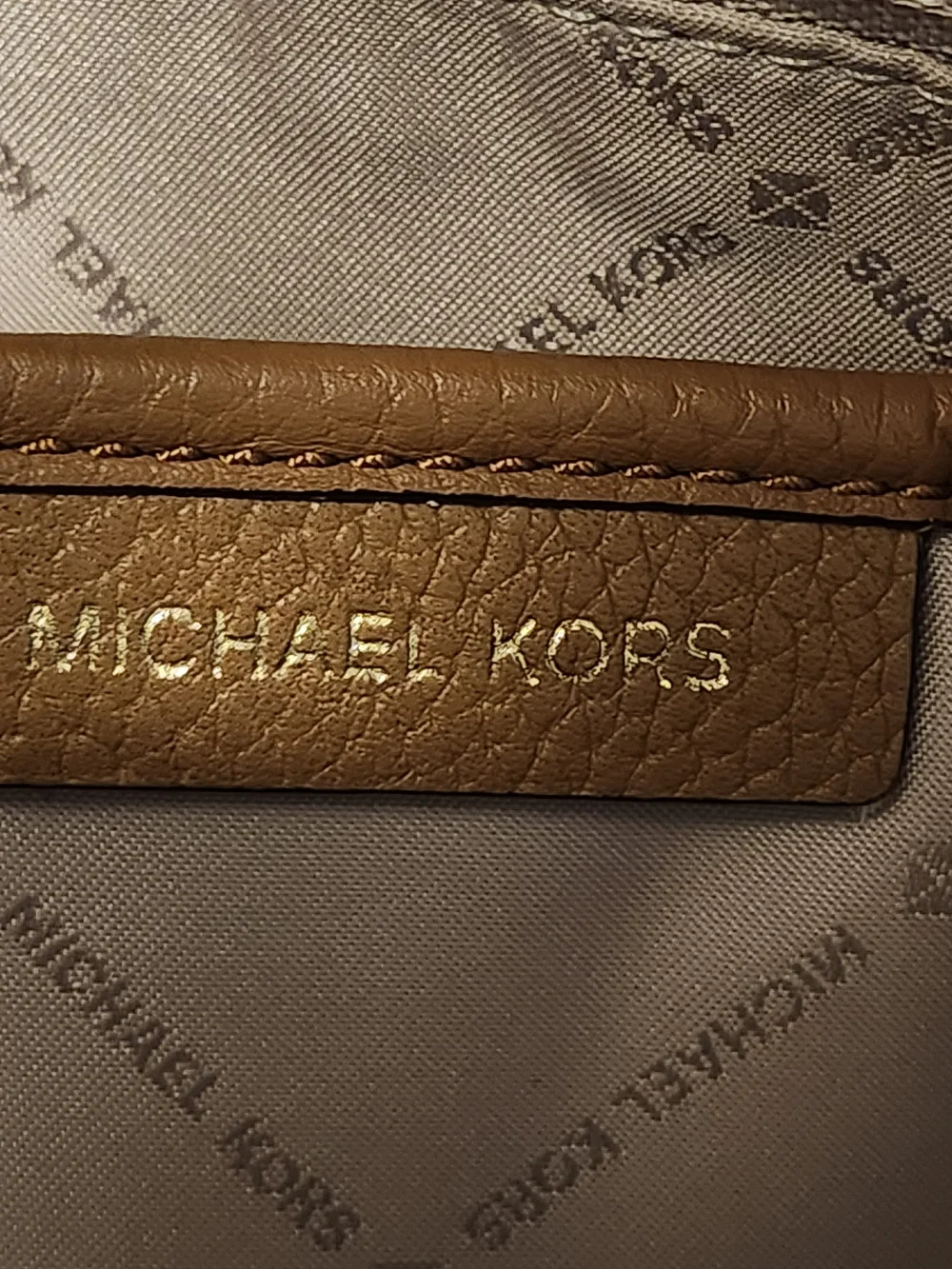 Michael Kors Brown Studded Mini Backpack